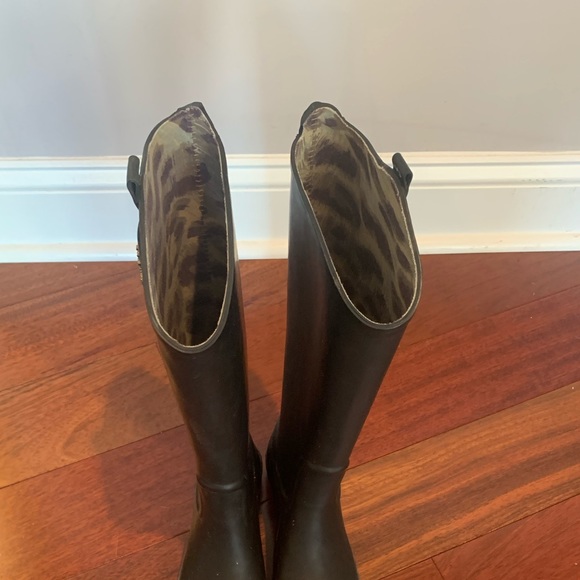 Sam Edelman black rain boot riding boot - Picture 4 of 6